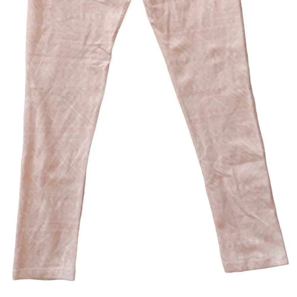 The Children's Place girls medium 7/8 pink white tribal print leggings stretch
